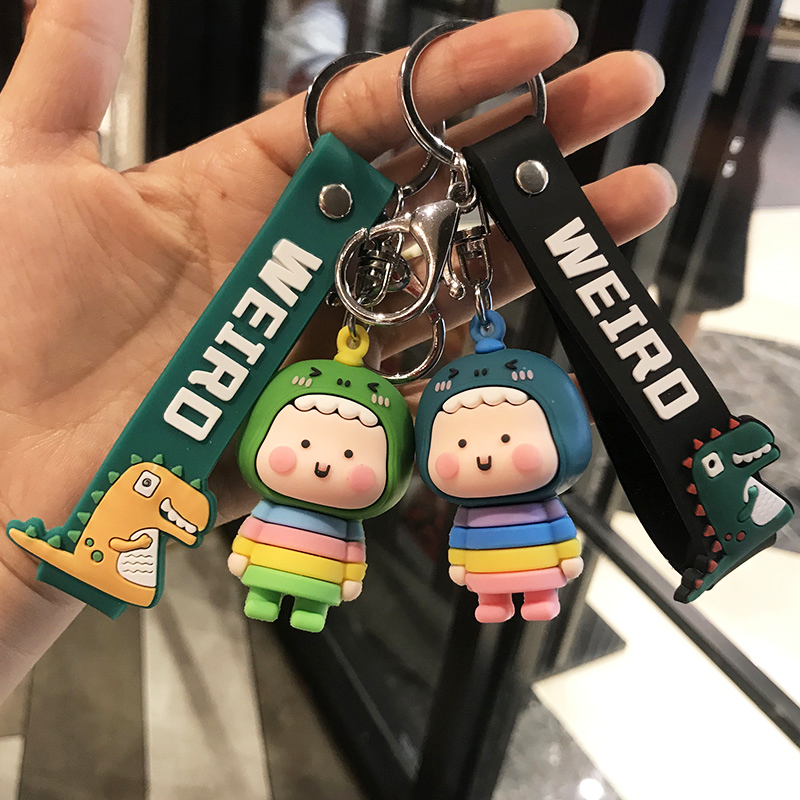 01011 Custom Rainbow Girl Key Chains
